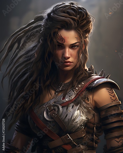 fearless female barbarian warrior