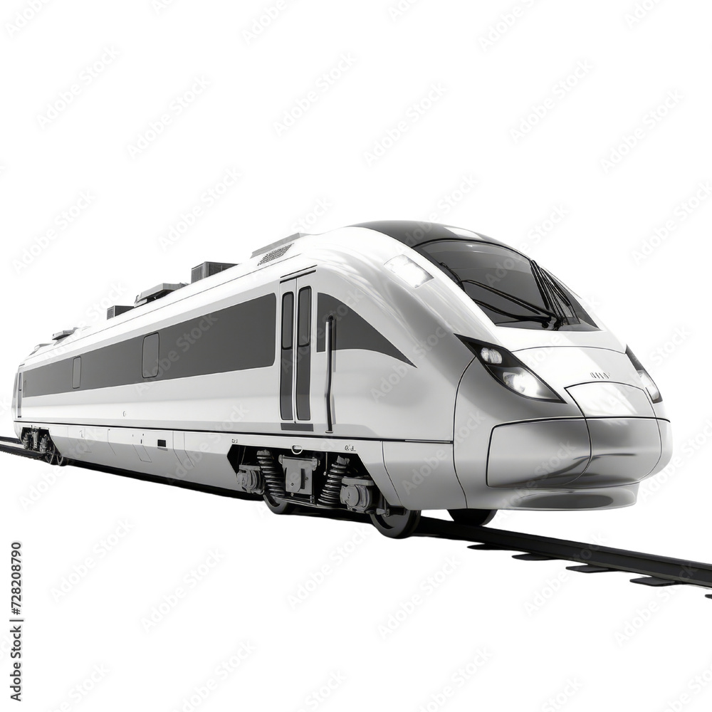 High Speed Train PNG Cutout, Generative AI
