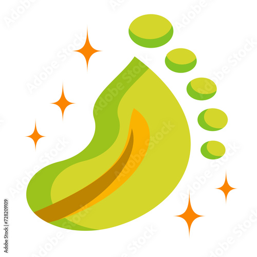 Green Footprint Icon