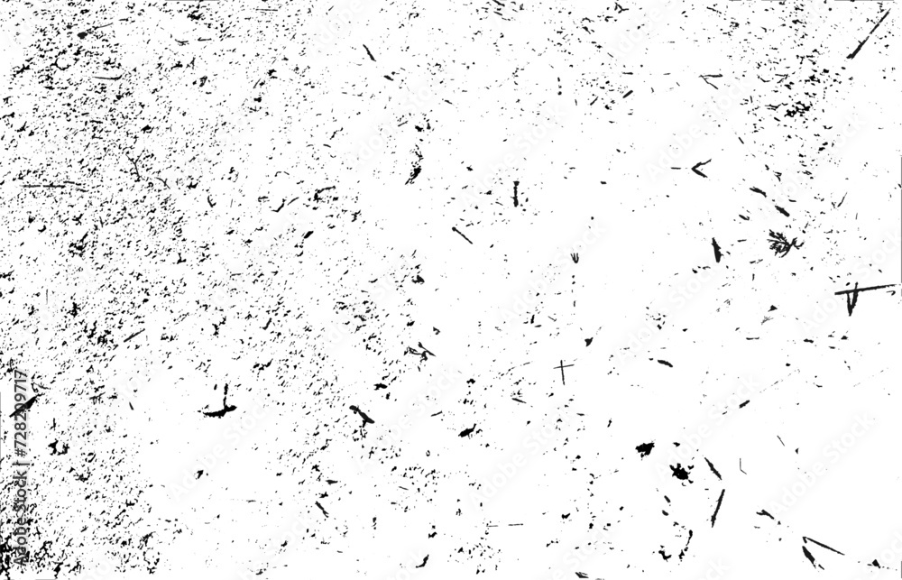 Abstract vector noise. Small particles of debris and dust. Distressed uneven background. Grunge with fine grains isolated on white background. Vector illustration.