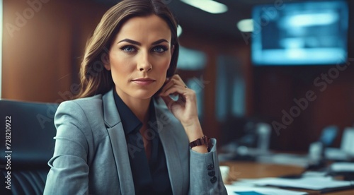portrait of a professional businesswoman in the office, portrait of office girl, businesswoman at the work in office