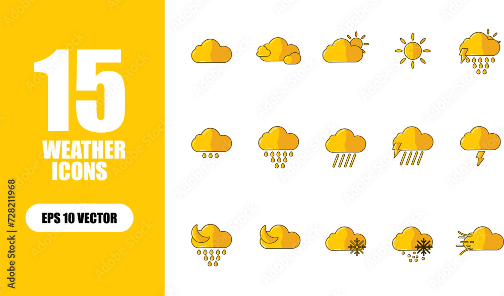 Weather Icon Illustration Collection Weather Icon Illustration Collection