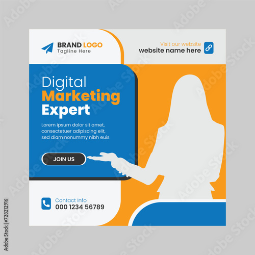 Corporate Business Promotion Digital Marketing Expert social media post template Web banner design
