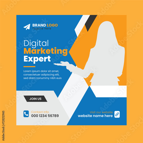 Corporate Business Promotion Digital Marketing Expert social media post template Web banner design