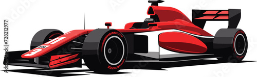 F1 race car vector illustration on isolated background photo