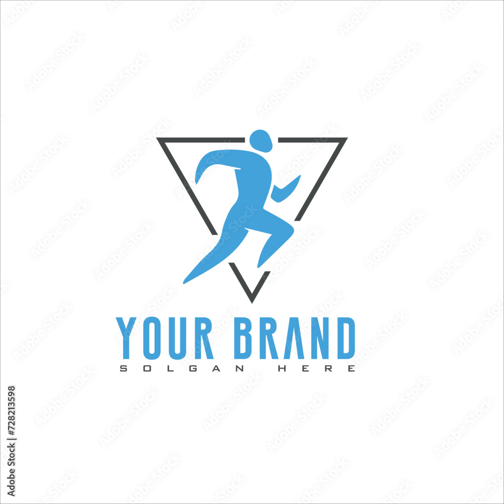 Running and Marathon Logo Vector white background Running and Marathon Logo Vector white background