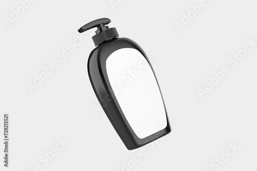 Moisturising Cream Or Hand Wash Bottle with Pump Mockup Isolated On white background. 3d illustration