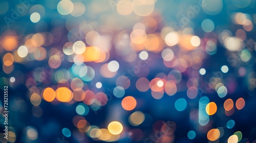 Defocus multicolor city light of district with cityscape for background. wallpaper. presentation. copy space. mockup. 
