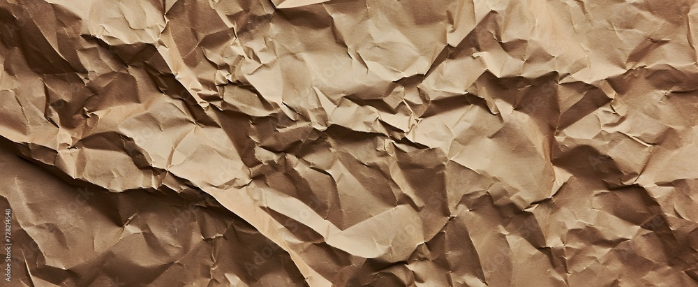 Crinkled brown paper texture, copy space for text. background, mockup. Crinkled brown paper texture, copy space for text. background, mockup.