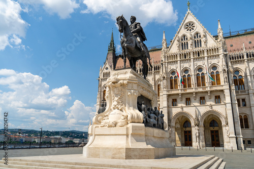 Photography View of the Hungarian Parliament building in Budapest