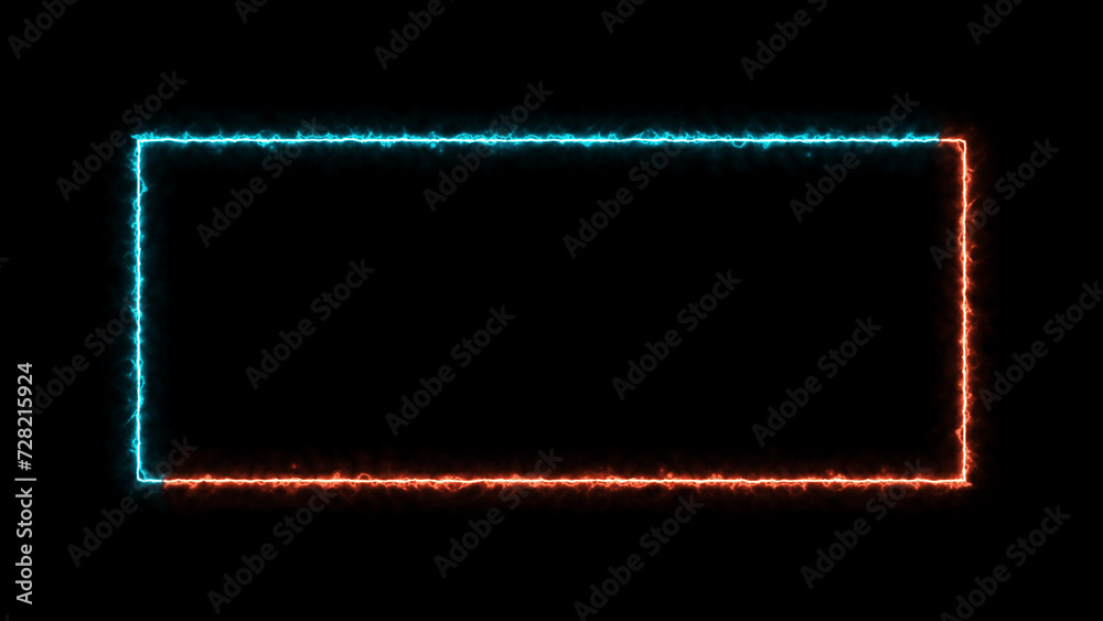 Abstract glowing fire neon light rectangle frame background illustration. Abstract glowing fire neon light rectangle frame background illustration.