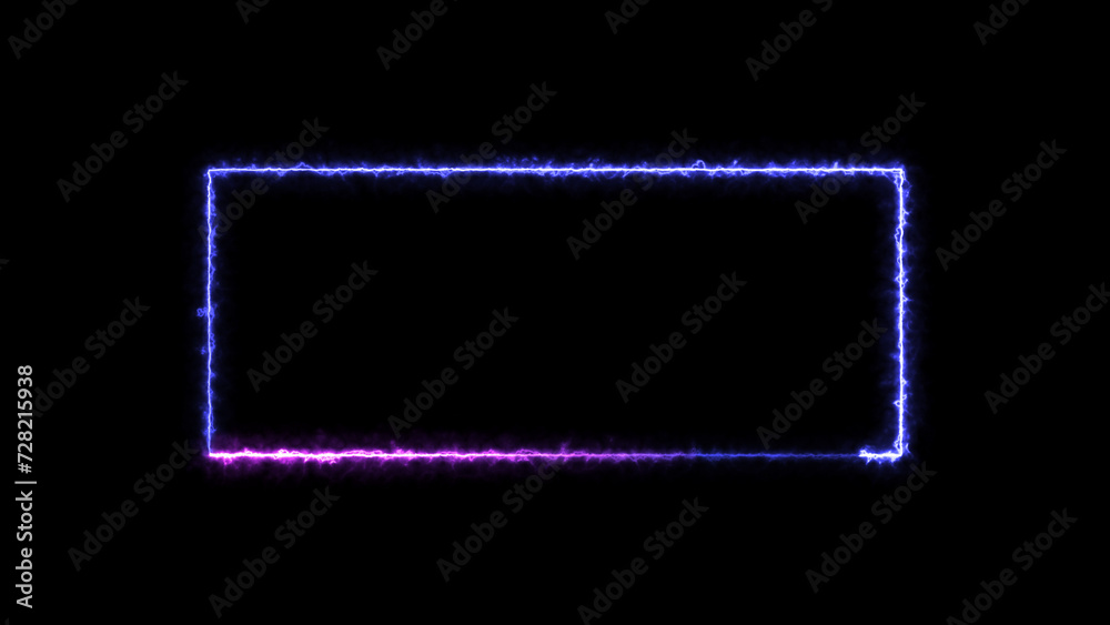 Abstract Beautiful neon light rectangle frame background illustration 4K. Abstract Beautiful neon light rectangle frame background illustration 4K.