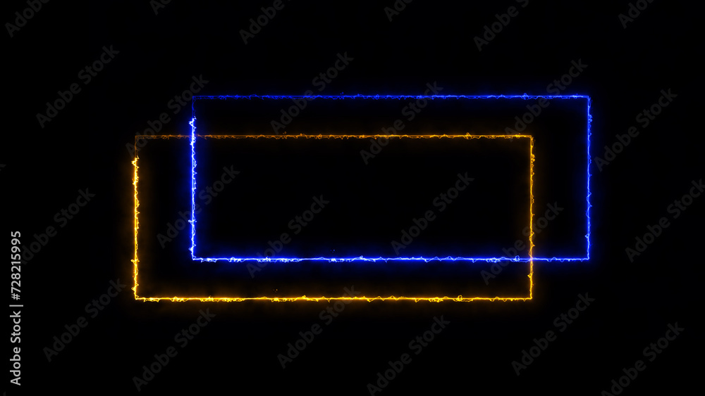 Abstract glowing neon light rectangle frame background illustration. Abstract glowing neon light rectangle frame background illustration.