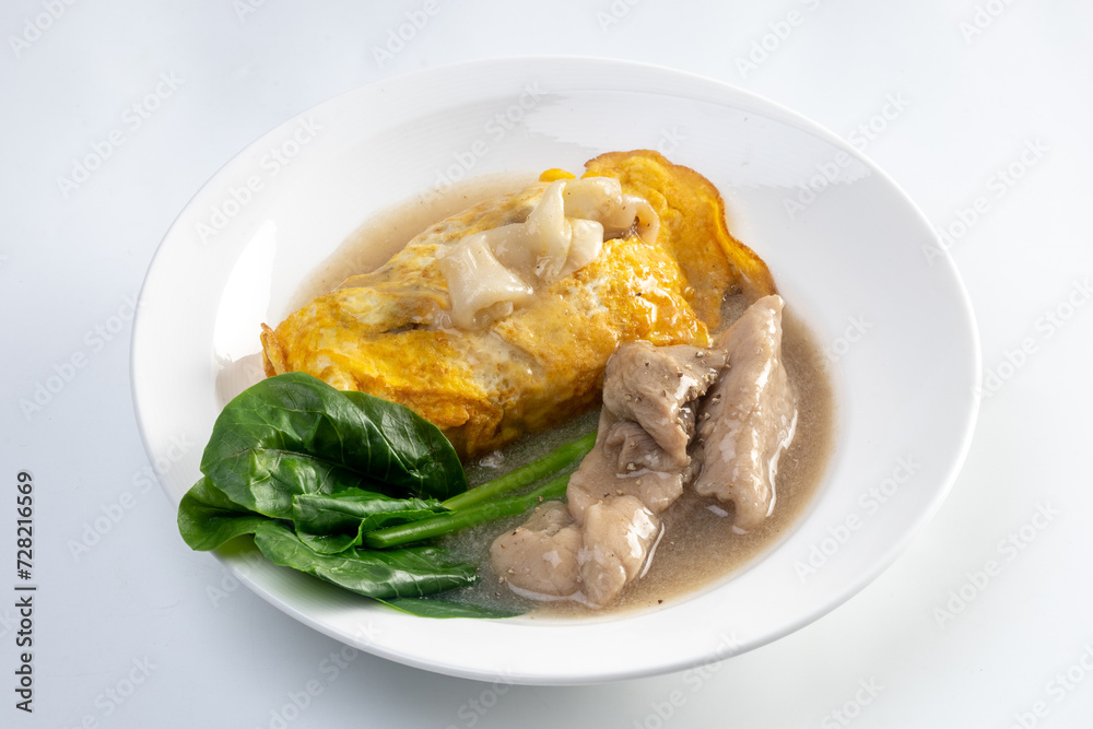  Rice noodles with Pork Gravy, wrapped in egg