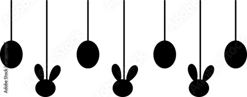 Canvas Print easter element outline