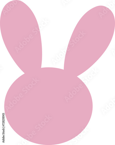 cute bunny head easter element