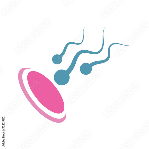 Sperm icon flat design