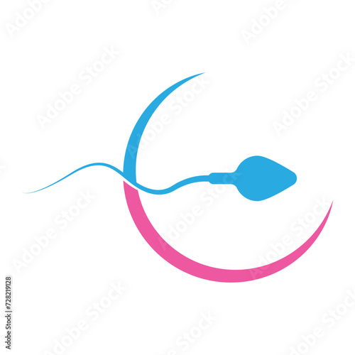 Sperm icon flat design
