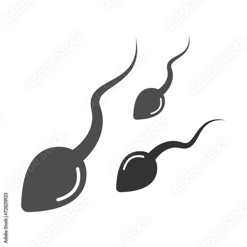Sperm icon flat design