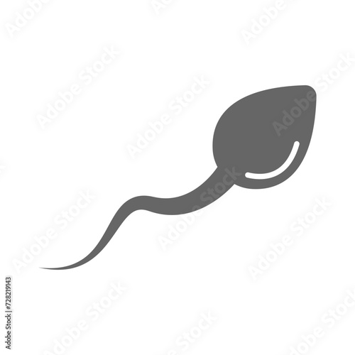 Sperm icon flat design