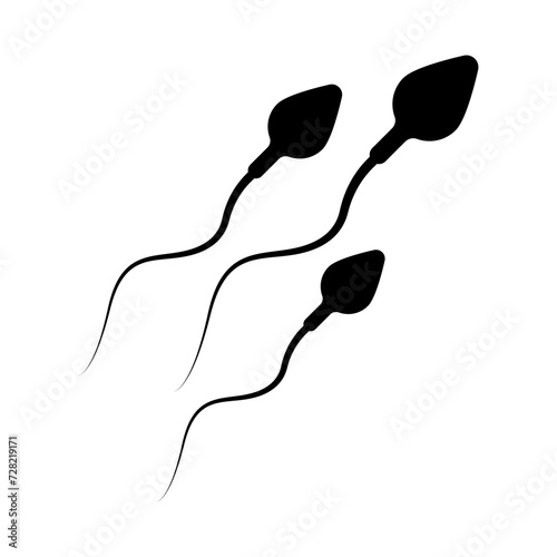 Sperm icon flat design