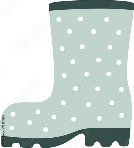 Rubber Boots With Dots