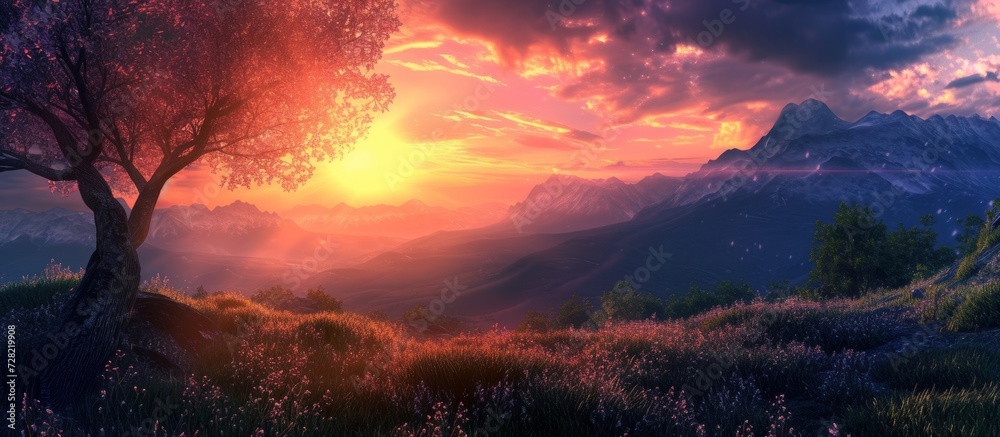 Twilight Nature Background: Embrace the Enchanting Twilight, Nature, and Background Harmony