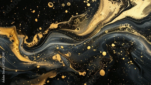 Gold abstract black marble background art paint pattern ink texture watercolor white fluid wall. Abstract liquid gold design luxury wallpaper nature black brush oil modern paper splash painting water