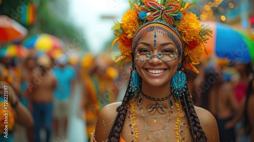 Carnival Dancer in Festive Attire