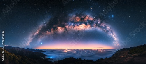 Starry Photo Captures the Luminous Beauty of the Milky Way in a Dazzling Starry Photo, Unveiling the Enchanting Splendor of the Milky Way