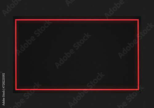 red border frame on black background blank template mockup chalkboard blackboard 