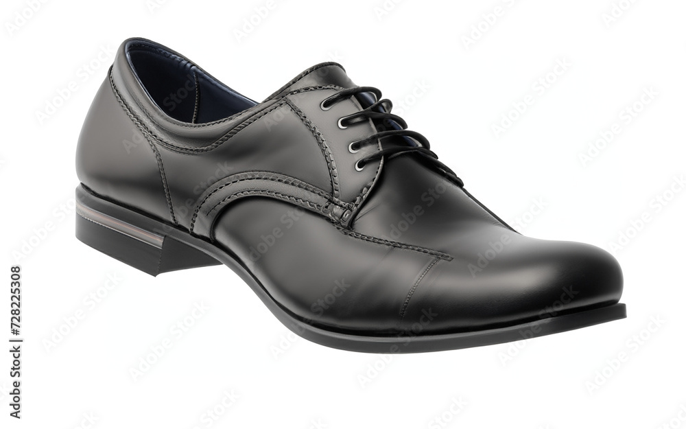 Formal Black Leather Dress Shoes Floating