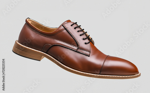Formal Brown Leather Dress Shoes Floating