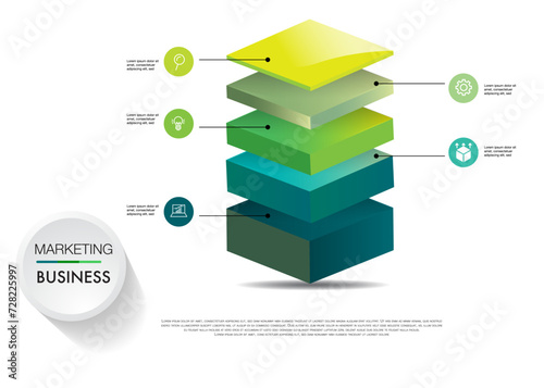 infographic template 5 step for business direction, marketing strategy, diagram, data, glowth, arrow timeline, for presentation report and progress	