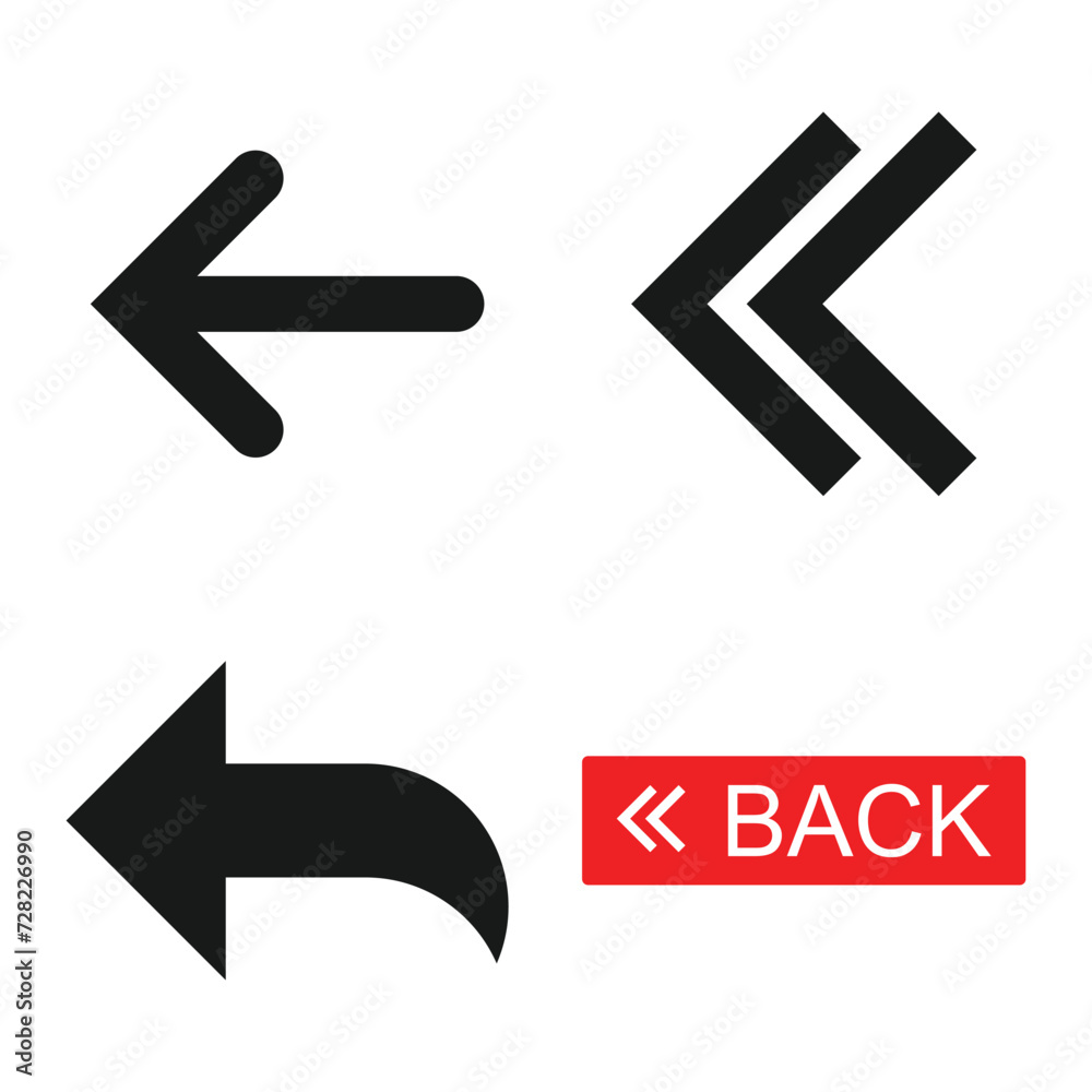 back icon vector back icon vector