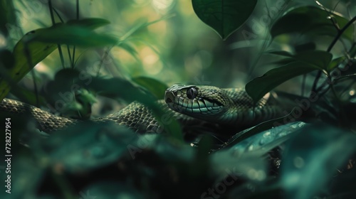 snake in the forest.