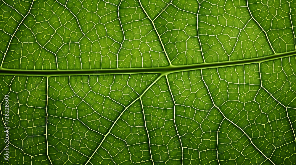 Leaf texture leaf background with veins and cells