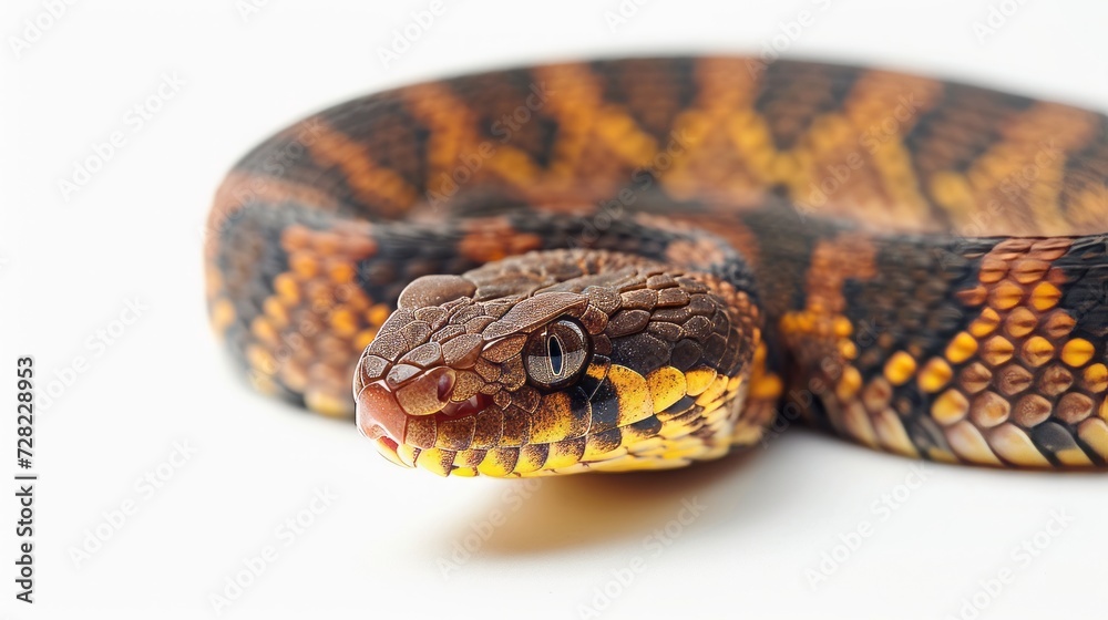 Fototapeta premium snake on white background.