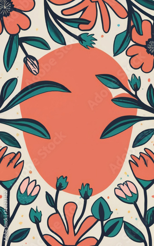 greeting card floral pattern