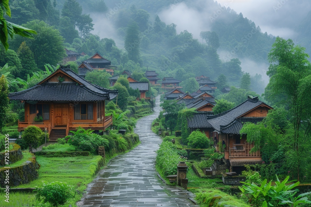 Traditional Asian Village in HD