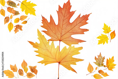 Close-up of withered yellow maple leaves