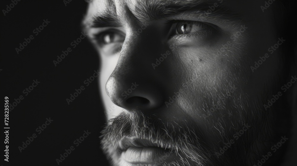 Obraz premium The weary expression of a man in his 30s reflecting on the career he always wanted but never pursued.