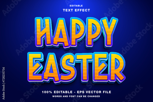 Happy Easter Day Editable Text Effect