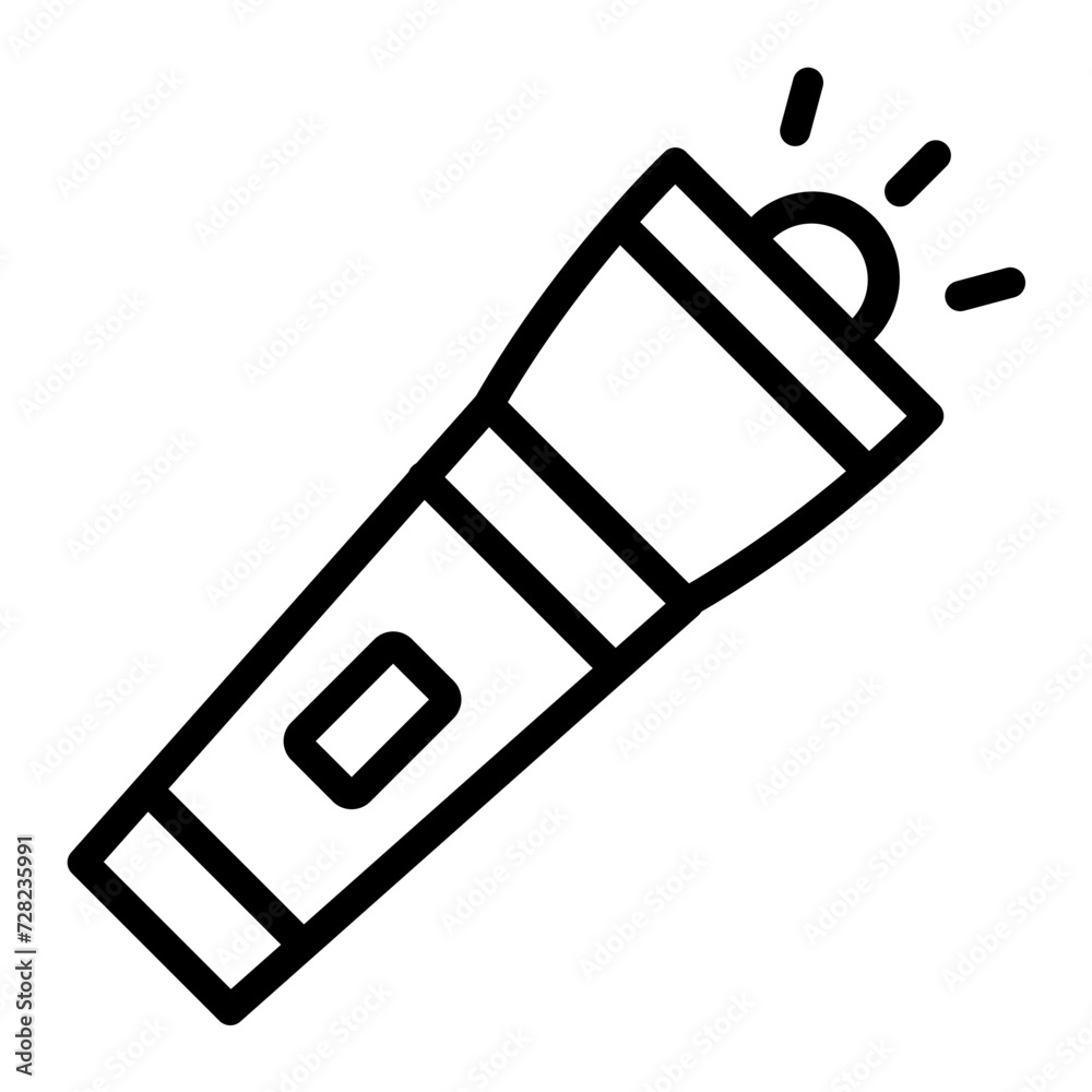 Torch Line Icon Torch Line Icon