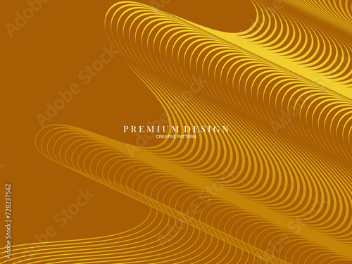 Luxury background  with abstract gold lines pattern.