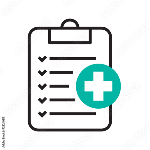 prescription icon. High quality design element. Editable linear style stroke. Vector icon
