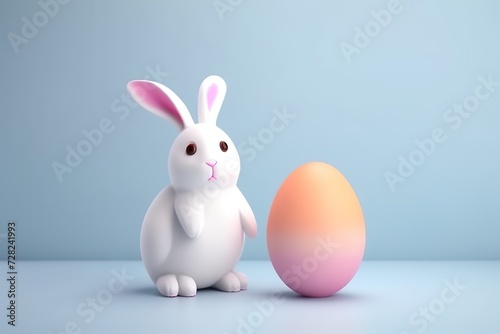Happy Easter background, Easter eggs scene, Easter bunny ears with easter eggs, Easter poster background template with Easter eggs in the nest, Easter party concept. © Rarity Asset Club