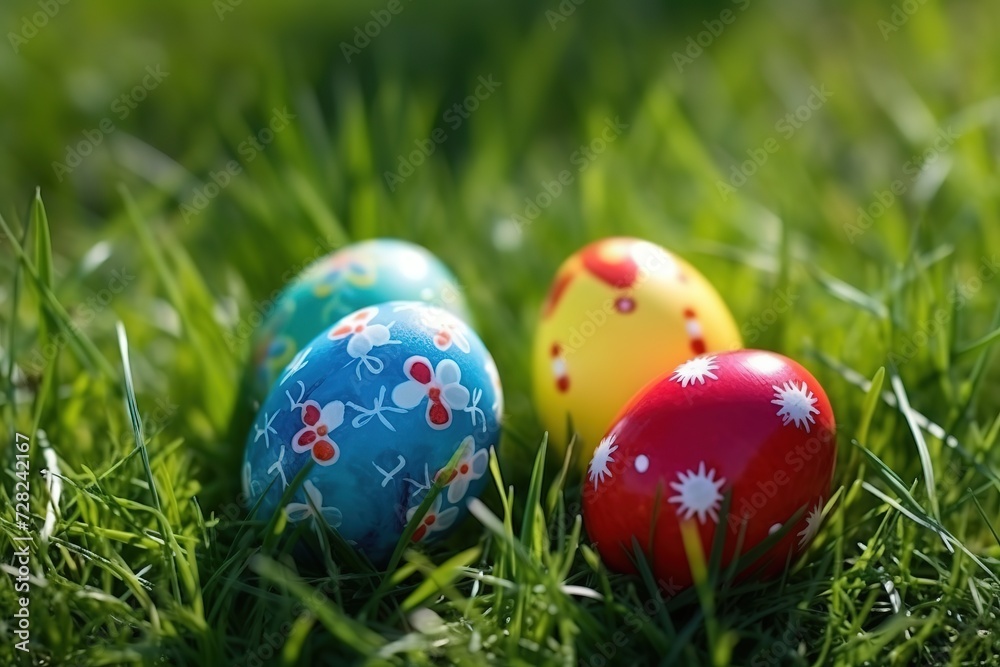 Happy Easter background, Easter eggs scene, Easter bunny ears with easter eggs, Easter poster background template with Easter eggs in the nest, Easter party concept. Happy Easter background, Easter eggs scene, Easter bunny ears with easter eggs, Easter poster background template with Easter eggs in the nest, Easter party concept.