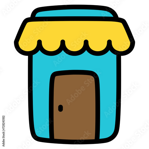 shop filled outline icon