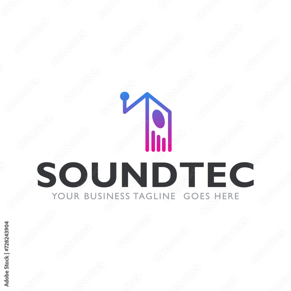 Simple music logo template design vector Simple music logo template design vector